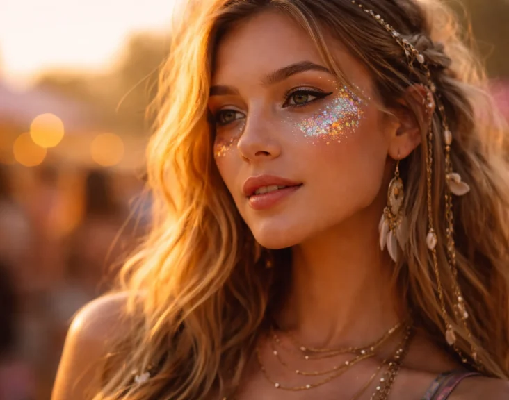 Festival Beauty 2026 Tren Glitter & Boho Style