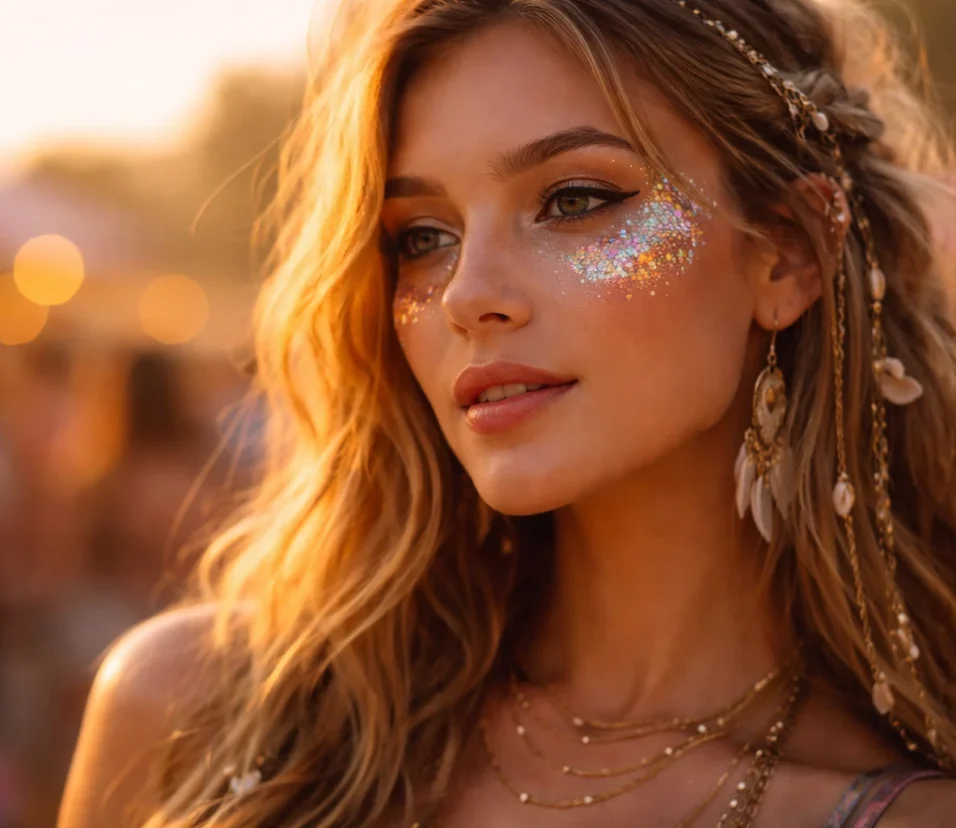 Festival Beauty 2026 Tren Glitter & Boho Style