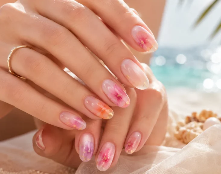 Blooming Gel Nails Jadi Tren Manikur Musim Panas