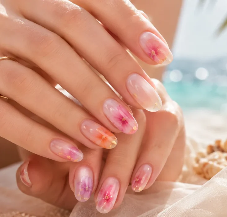 Blooming Gel Nails Jadi Tren Manikur Musim Panas