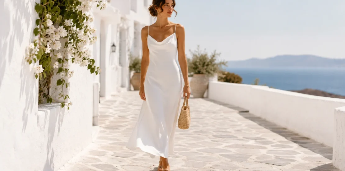 Slip Dress Putih Jadi Gaya Chic Musim Panas